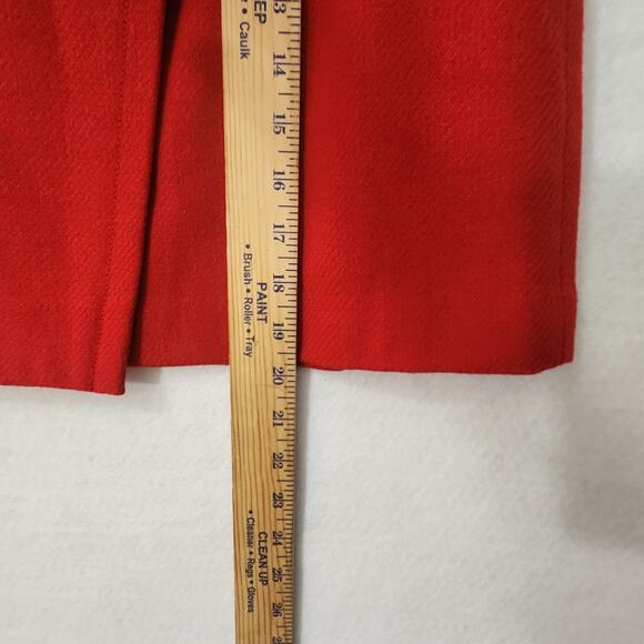 NWT TALBOTS WOOL SKIRT RED FAUX WRAP SZ 6 WORK CASUAL DATE HOLIDAY CHRISTMAS - Picture 7 of 10